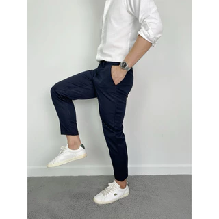 กางเกงขาเต่อผ้าชิโน่ Chino เนื้อผ้า Cotton Premium ผ้ายืดเบาสบาย ความยาว 35“ ทรงกระบอกเล็ก