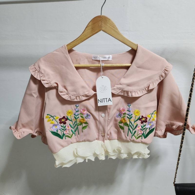 nitta collection เสื้อคอปกน่ารัก งานปักแน่นๆ