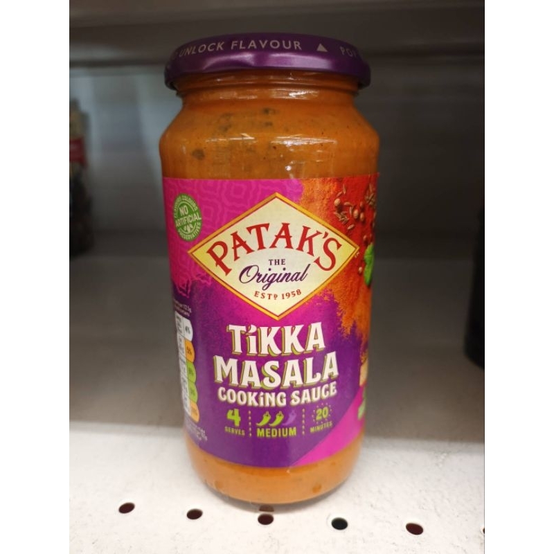 Pataks Tikka Masala Cooking Sauce450g.เครื่องแกงทำแกงไก่อินเดีย 450กรัม