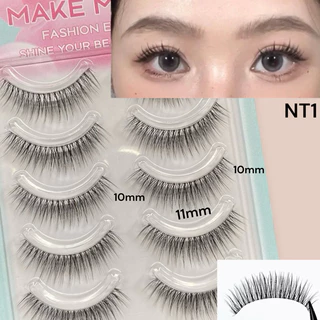 ขนตาปลอม makemyeye ขนตาปลอมธรรมชาติ 5 คู่ Eyelashes เครื่องสำอาง