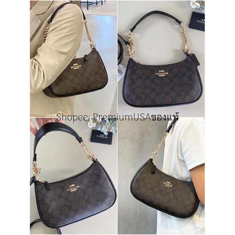 พร้อมส่งที่ไทย COACH CA548 Teri Shoulder Bag In Signature Canvas