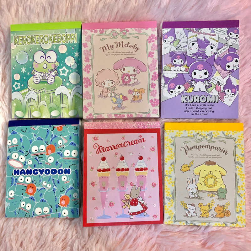 ลายใหม่พร้อมส่ง สมุดฉีกเเบบพกพา ลายซานริโอ้ (2ลาย 100 เเผ่น) Sanrio Mini memo ลิขสิทธิ์เเท้ หิ้วจากญี่ปุ่น🇯🇵