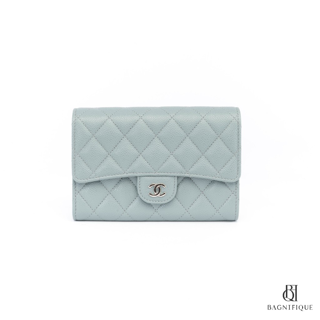 CHANEL MEDIUM WALLET CHANEL BLUE CAVIAR SHW