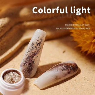 kale plus สีเจลกลิตเตอร์ กาวฟอยล์สีทอง เล็บเจล โกลเด้น สีเงิน สีแฟลชสีเจล เล็บเจล 5g