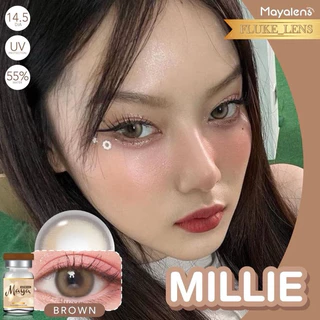 คอนแทคเลนส์ Silicone Hydrogel พรีเมี่ยมMayalens 🤎 Millie 🤎ค่าน้ำ60% นำเข้าจากเกาหลี กรองแสง 🇰🇷 Mayalens