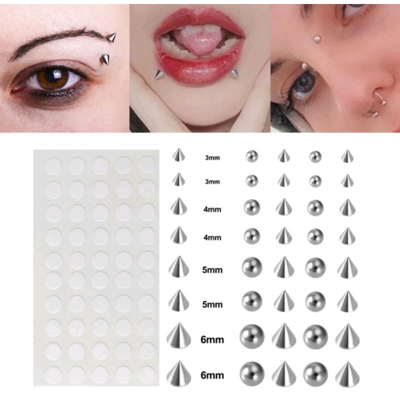 จิวแบบไม่เจาะ จิวปลอม สติ๊กเกอร์