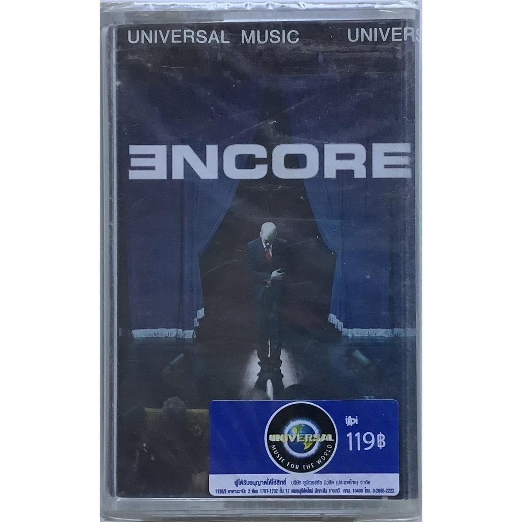 มือหนึ่งใหม่ซีล Cassette Tape เทปคาสเซ็ตเพลง Eminem Encore ลิขสิทธิ์ ซีล