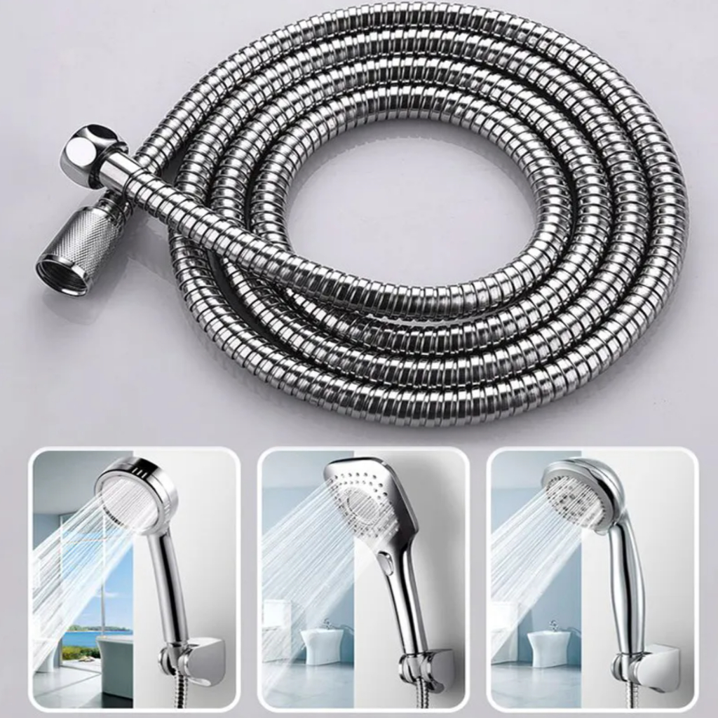 สายฝักบัว สายน้ำดี สายฉีดชำระ ขนาด 1 /1.5 / 2 / 3 / 5 เมตร สแตนเลส304 Shower Hose Silver / Gold สินค้าพร้อมส่ง สินค้าจาก