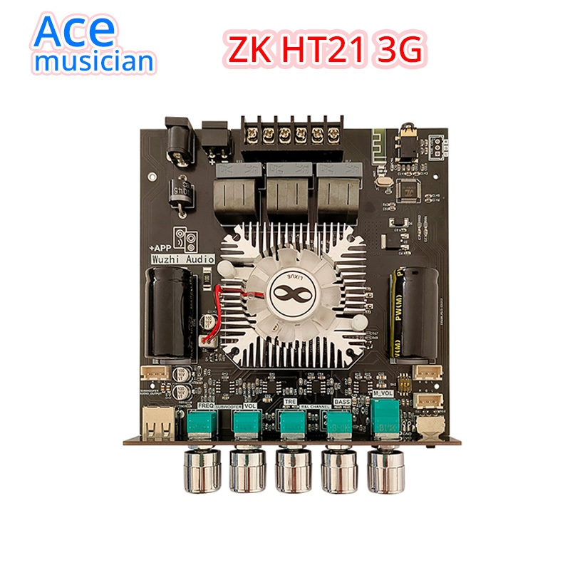 แท้ zk ht21 3G แอมป์จิ๋วบลูทูธ เครื่องขยายเสียง กำลังขับ 160W*2+22OW มิAPP ต่อขยาย ZK AMP มินิแอมป์เ