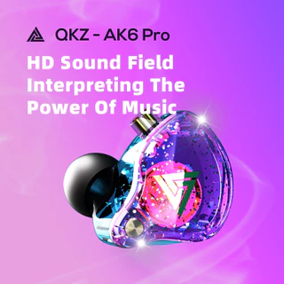 Qkz AK6 ชุดหูฟังไมโครโฟนเบส Sports Earphones Dynamic Earbuds with Microphone Headset Subwoofer Bass AK6 Pro