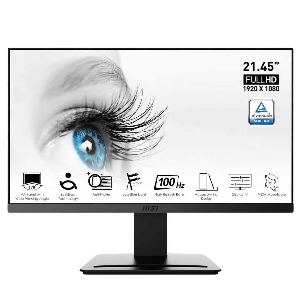 MONITOR (มี PORT HDMI​ กับ​ Display) MSI PRO MP223 E2- 21.45" VA FHD 100Hz 1MS -ของแท้ประกัน 3 ปี Onsite