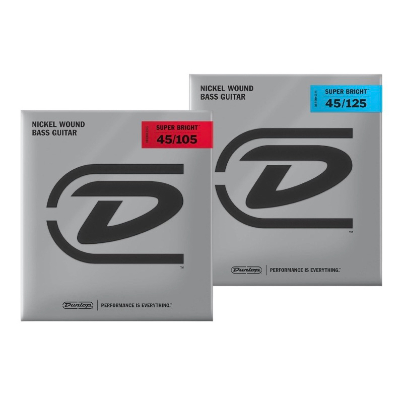 สายกีต้าร์เบสJIM DUNLOP SUPER BRIGHT NICKEL WOUND SHORT SCALE BASS STRINGS