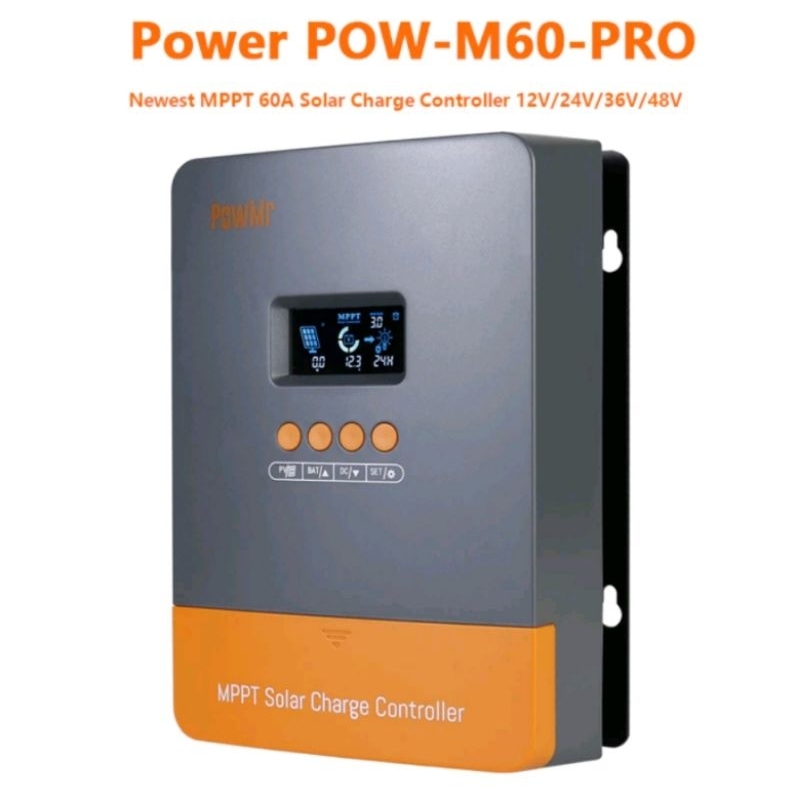 POW-M60-PRO ชาจร์เจอร์ที่ได้รับความนิยม ระบบMPPT 60A 12V24V36V48V AUTO รองรับแบตเตอร์รีลิเธี่ยม