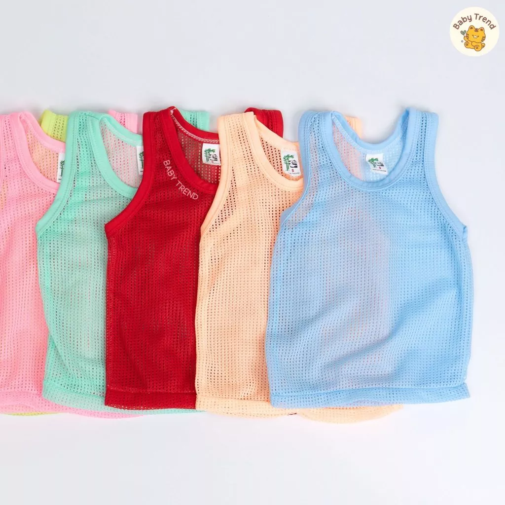 เสื้อกล้ามรูเด็ก 0-18 เดือน สีสันสดใส ผ้านิ่ม โปร่งสบาย ไม่อับชื้น มี 4 ไซส์ S/M/L/XL thumbnail 6