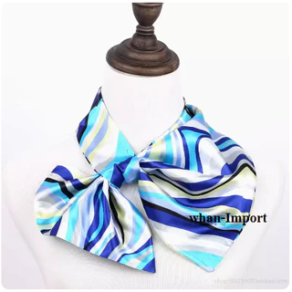 ผ้าพันคอยูนิฟอร์ม ผ้าพันคอสำเร็จรูป ผ้าไหมซาติน(พร้อมส่ง)