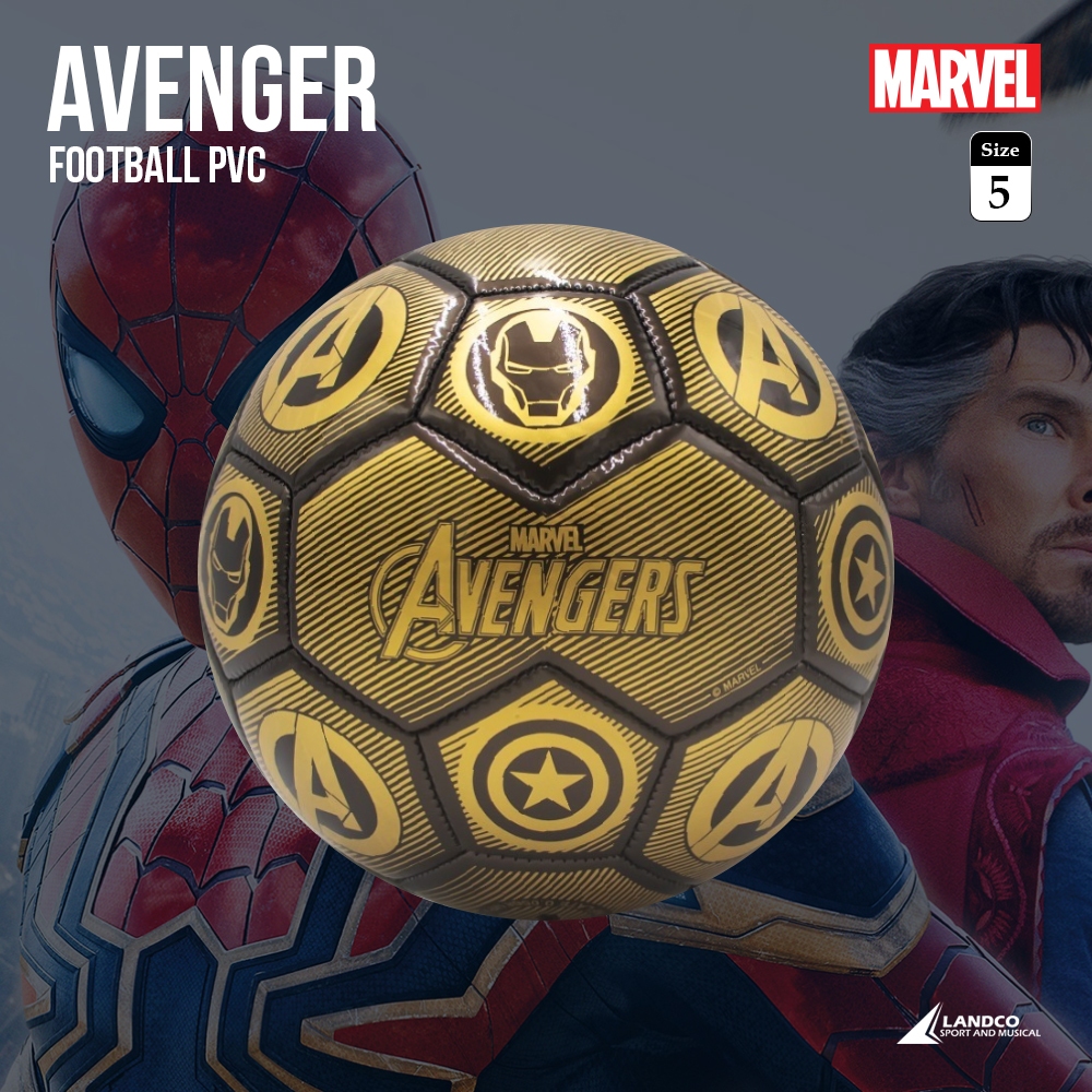 MARVEL มาร์เวล ลูกฟุตบอลหนัง FOOTBALL AVENGER PVC เบอร์ 5 (590)