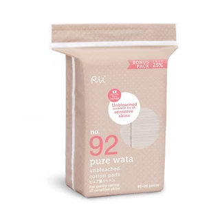 (แพ็คหก) Rii Pure Wata Unbleached Cotton pads