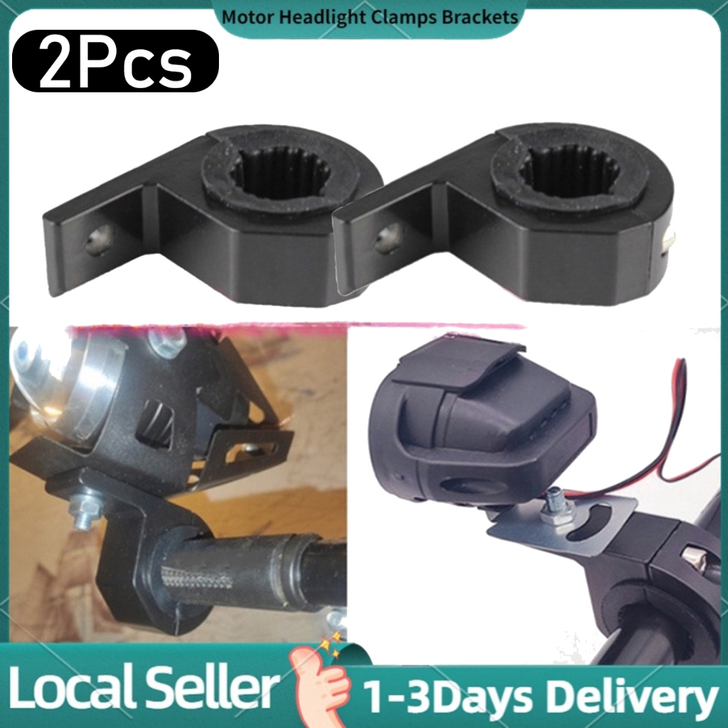 2Pcs ชุดโฟลเดอร์ท่อมอเตอร์ไซค์ ใช้สำหรับการติดตั้งไฟมอเตอร์ไซค์