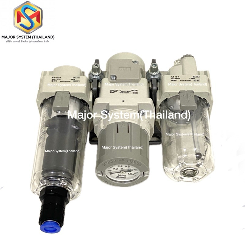 SMC ACG30-03DG1-B ชุดกรองลม air combination, FRL COMBO, GAUGE IN HANDLE ชุดกรองลม SMC