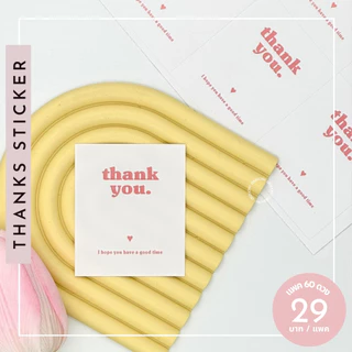 [พร้อมส่ง🇹🇭] สติ๊กเกอร์ "thank you ♥ I hope you have a good time" (แพค 60ดวง)
