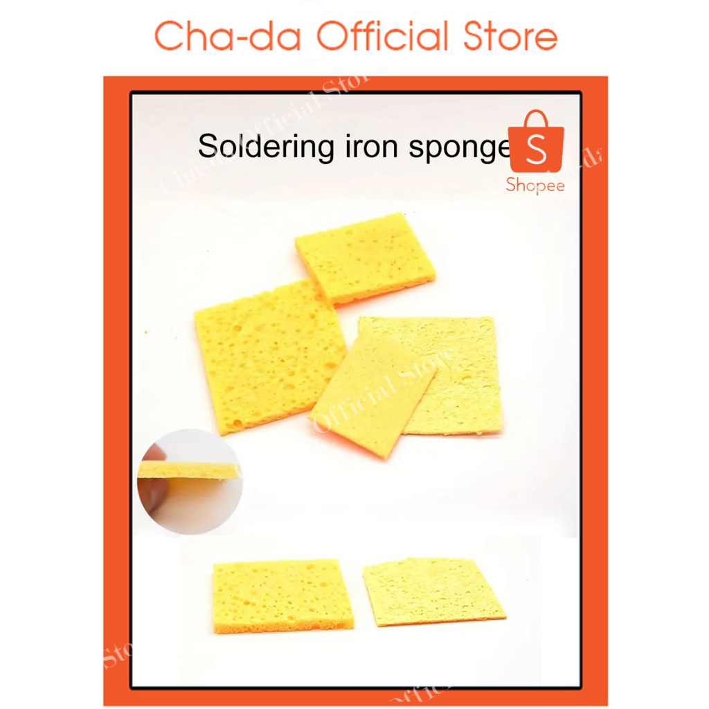 ฟองน้ำทำความสะอาดปลายหัวแร้ง สี่เหลี่ยม ฟองน้ำเช็ดปลายหัวแร้ง Soldering Spongeฟองน้ำกำจัดดีบุก, ฟองน้ำทำความสะอาดปลายหัว