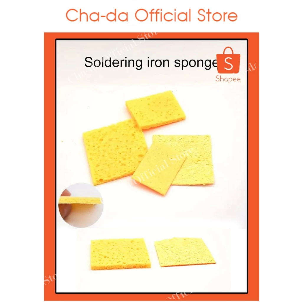 ฟองน้ำทำความสะอาดปลายหัวแร้ง สี่เหลี่ยม ฟองน้ำเช็ดปลายหัวแร้ง Soldering Spongeฟองน้ำกำจัดดีบุก, ฟองน้ำทำความสะอาดปลายหัว