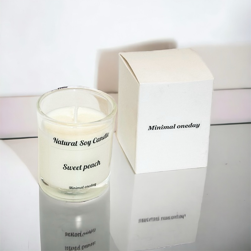 เทียนหอมไขถั่วเหลือง กลิ่นนำเข้าจากฝรั่งเศส ขนาด 45g.