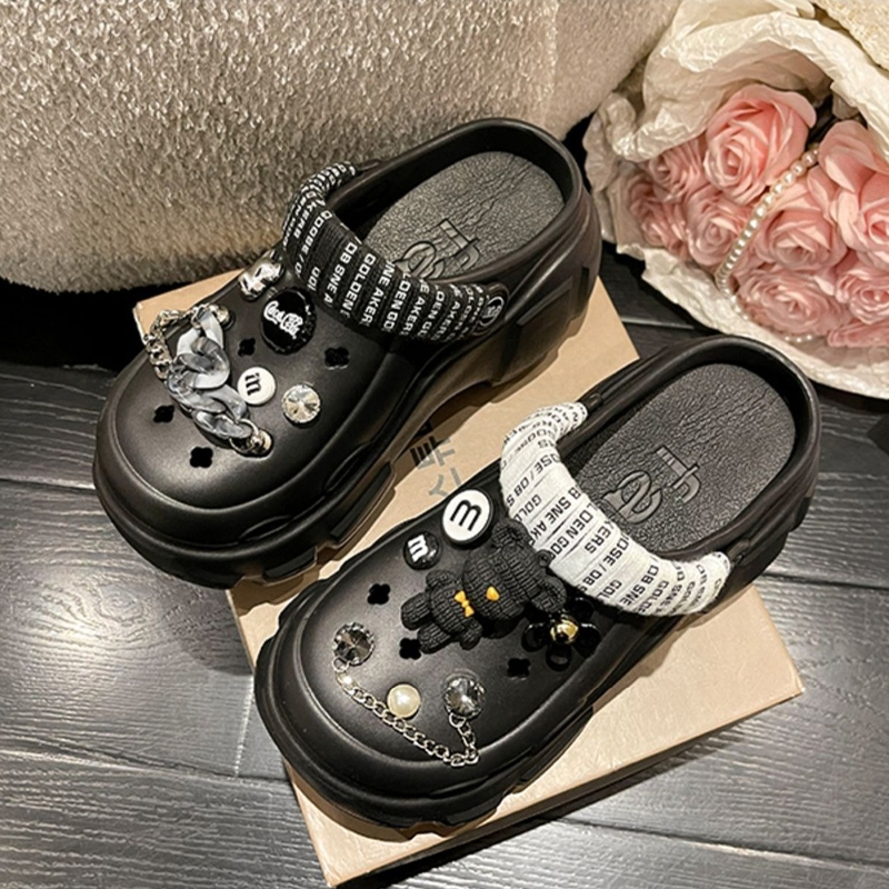 LHfashion พร้อมส่งในไทย รองเท้าหัวโตเเฟชั่นเกาหลี  นุ่มนิ่มใส่สบาย  ตัวติดน่ารักมาก พร้อมจัดส่ง มีสายรัดส้น   สินค้าดีๆเ