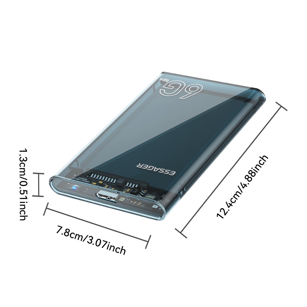 Essager กล่องฮาร์ดไดรฟ์มือถือ6Gbps ขนาด2.5นิ้วกล่อง SATA3.0 USB 3.0 HDD Micro B สำหรับการจัดเก็บ SSD ตู้กล่องฮาร์ดดิสก์