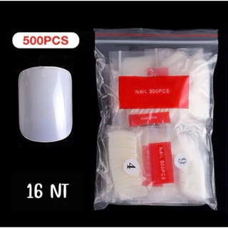 เล็บPVC รหัส16 ทรงสั้นกุด 500 ชิ้น/แพค มีเบอร์ 0-9