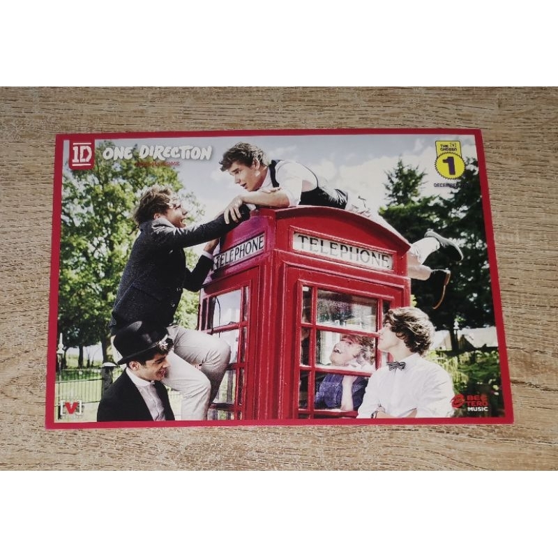 One Direction โปสการ์ด Promo Postcard Take Me Home Channel [V] / Not CD ไม่ใช่ ซีดี