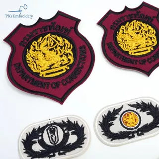 อาร์ม เครื่องหมาย อินทรธนู กรมราชทัณฑ์ ชุดสีกากี