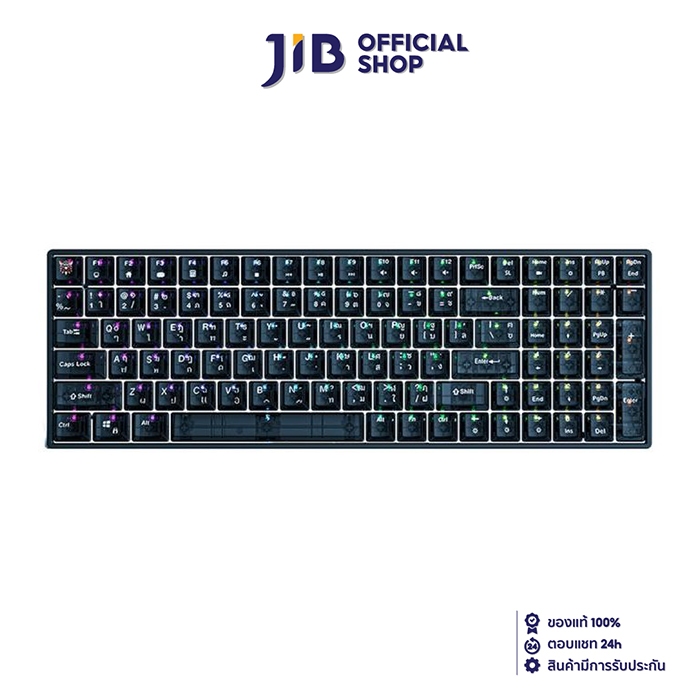KEYBOARD (คีย์บอร์ด) ONIKUMA HIKARI G39 (BLACK) (RED SWITCH - RGB - EN/TH)