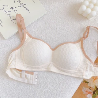 [ส่งจากไทย] 𝑩𝒓𝒂𝑩𝒓𝒂𝑩𝒓𝒂 #bra-243 เสื้อในดันทรง ผ้าฝ้าย สีพาสเทล ขอบตัด ไร้โครง