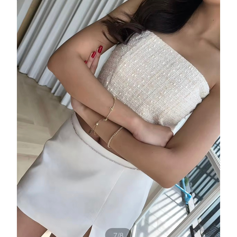 merlot tube top สี vanilla by @duex studio