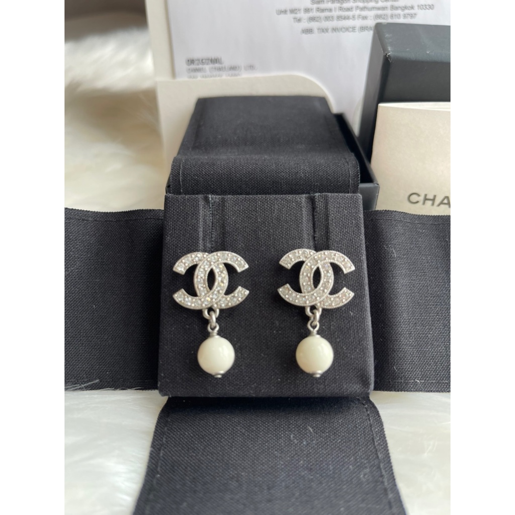แท้💯% Chanel Earrings ต่างหู ตุ้มหู ชาแนล มุก