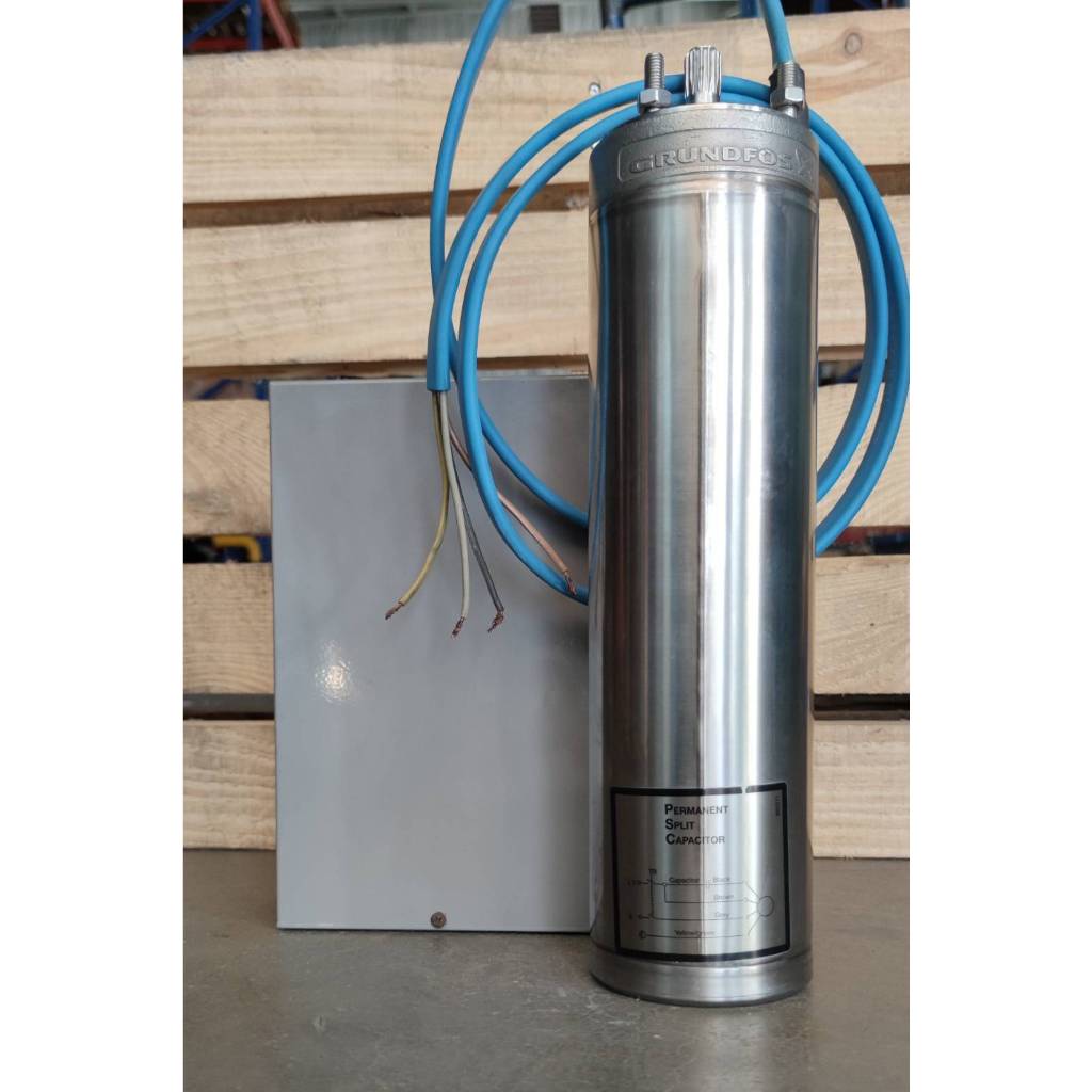 Motor Grundfos MS 402 (79753405) มอเตอร์ กรุนฟอส ปั๊มบาดาล 1.1Kw 50Hz 2,850Rpm. (IP68) ** กล่อง+มอเต