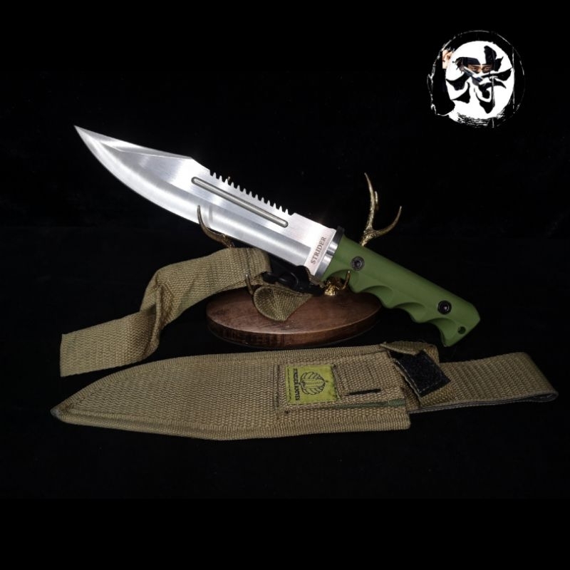 5Cr13Mov​ STRIDER​ KNIVES​ ทรงโบวี่​ สีเขียว​
