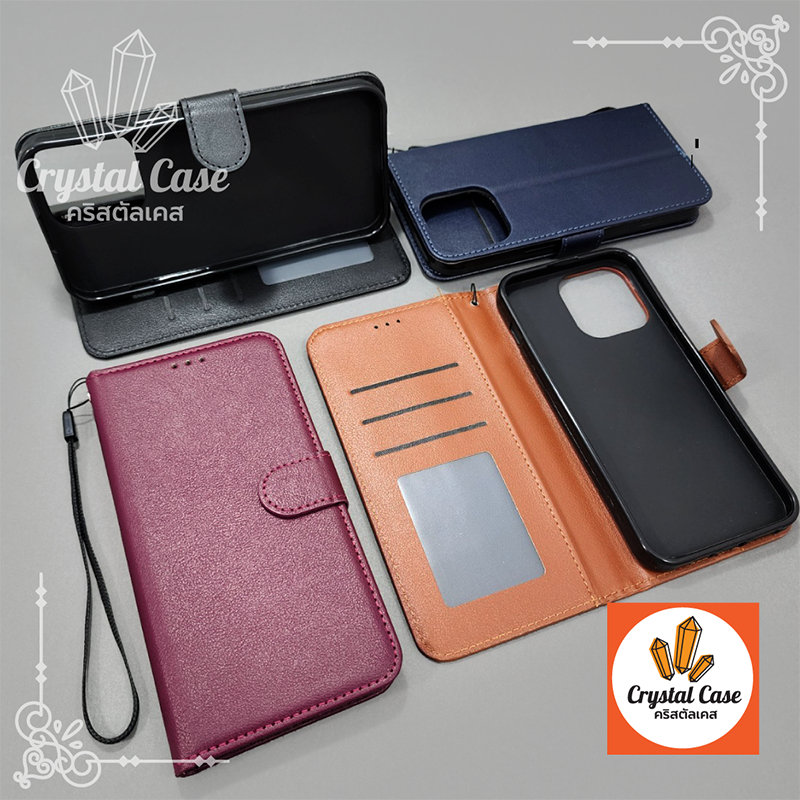 เคสหนังเปิด-ปิด SAM A22(4G) A22(5G) A23 A24(4G) A25 A30 A30s A32(4G) A32(5G) A33 A34 A35(5G) A42 A5...แถมฟรีสายคล้องมือ