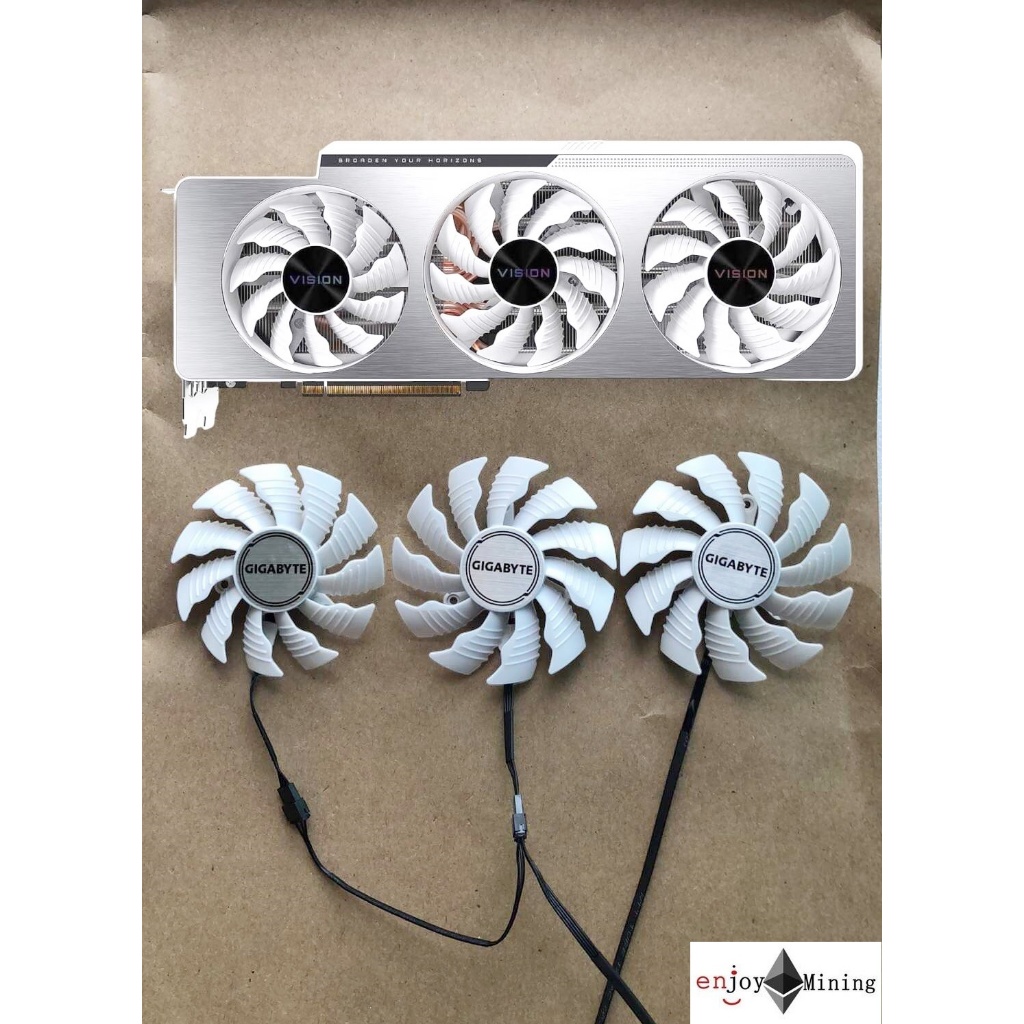 พัดลมการ์ดจอ GIGABYTE RTX3070ti 3080 3080ti 3090 VISION Snow Eagle graphics card fan