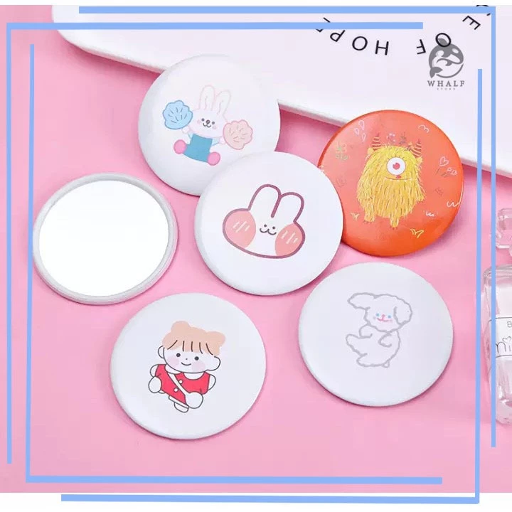 กระจกพกพา ลายน่ารักสดใส น้ำหนักเบา