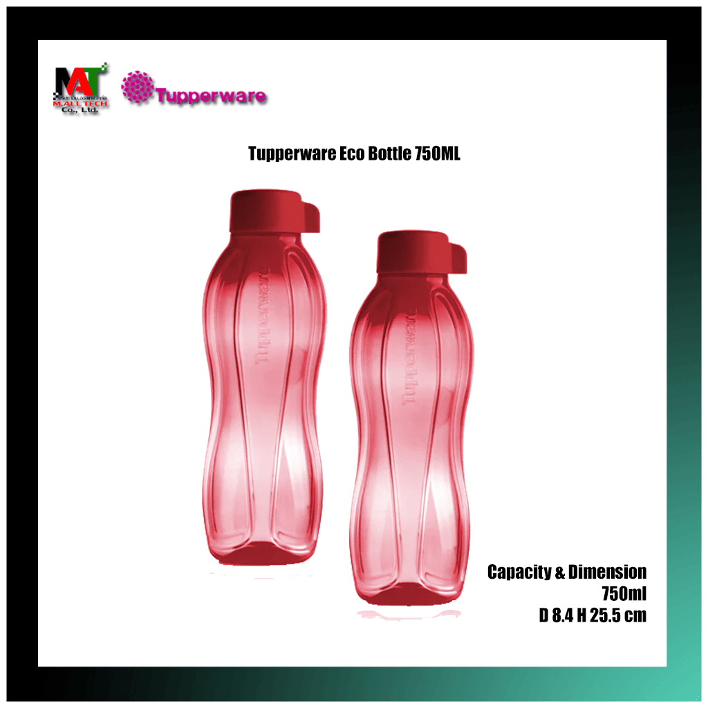 ขวดน้ำดื่ม Tupperware Eco Bottle 750ML สีแดง ราคาต่อ 1ขวด