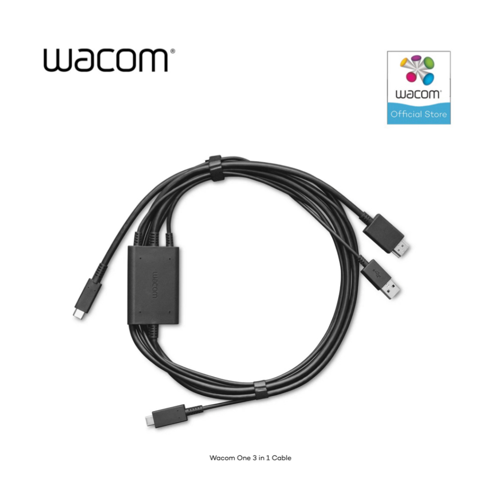 Wacom One 3 in 1 Cable (ACK4490602Z) สายเคเบิล 3-in-1 ของ Wacom One 12/ 13T