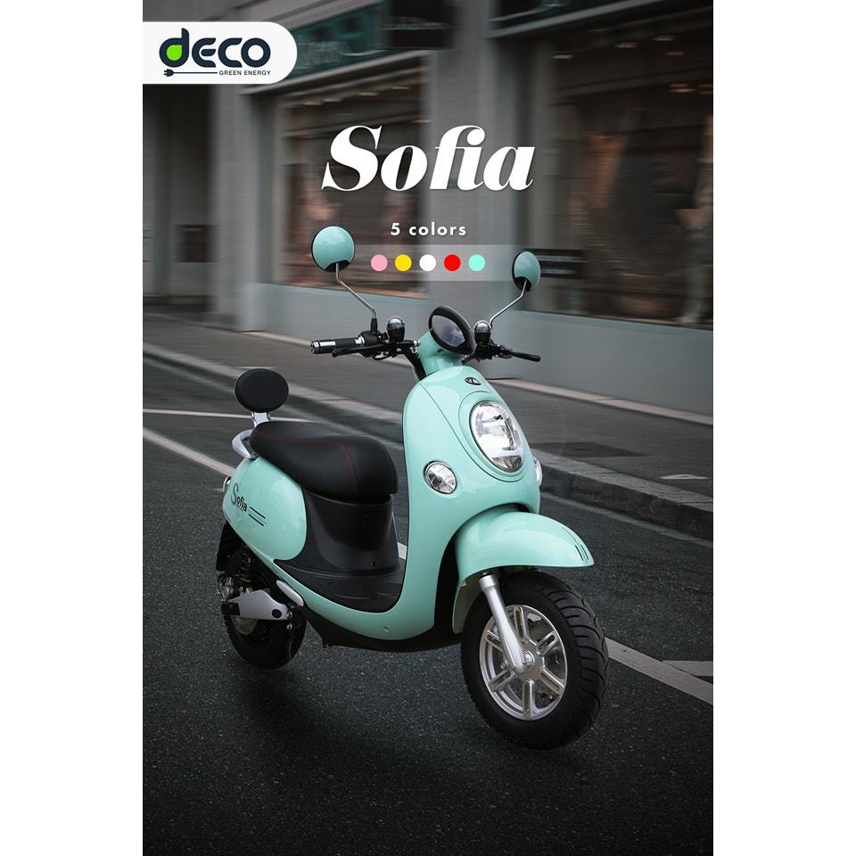 🛵อัพเกรดใหม่ DECO รถมอเตอร์ไซค์ไฟฟ้า รุ่น Sofia  มอเตอร์ 1000W จดทะเบียนกับกรมขนส่งทางบกได้