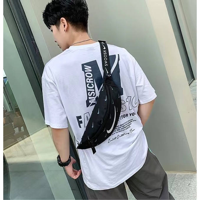 Nikeกระเป๋าคาดเอวกีฬาแฟชั่นลำลองสำหรับบุรุษและสตรีใหม่กระเป๋าคาดหน้าอกอเนกประสงค์ สวยมากพร้อมส่ง