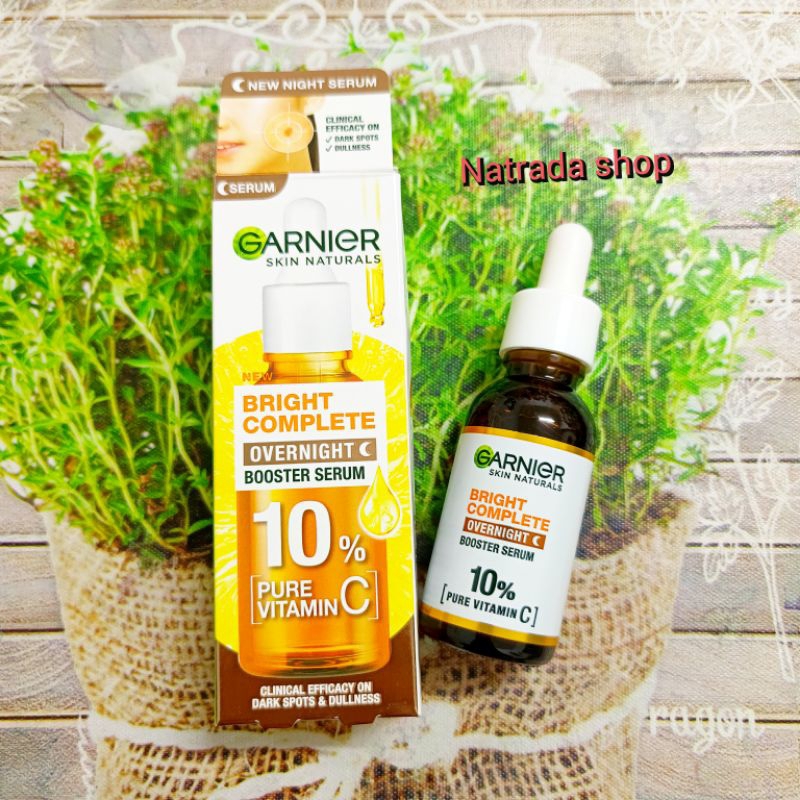 Garnier กานิเย่ ไบรท์ คอมพลีท โอเวอร์ไนท์ บูสเตอร์ เซรั่ม 30มล. (ของแท้ฉลากไทย)