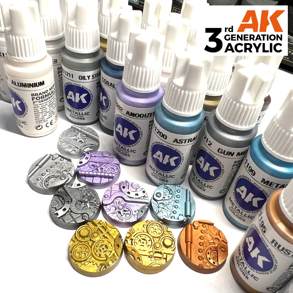 AK Interactive 3Gen. GENERAL Series METAL สีอะคริลิคสูตรน้ำ ซีรีย์ 3G โทนสี โลหะ