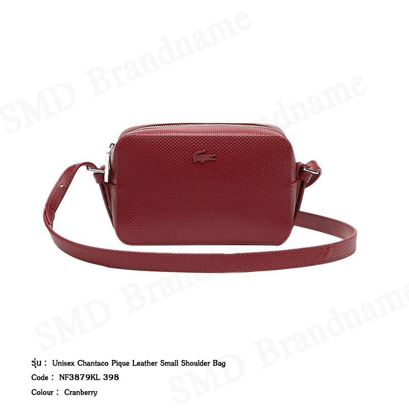 Lacoste กระเป๋าสะพายข้าง รุ่น   Unisex Chantaco Pique Leather Small Shoulder Bag Code: NF3879KL 398