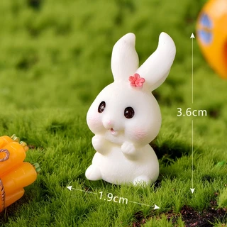 A001 ตุ๊กตาจิ๋ว ตุ๊กตุ่นจิ๋ว ชุดกระต่ายกับแครอท สำหรับตกแต่งสวนถาด แต่งสวนจิ๋ว แต่งบ้าน แต่งเค้ก ของขวัญ