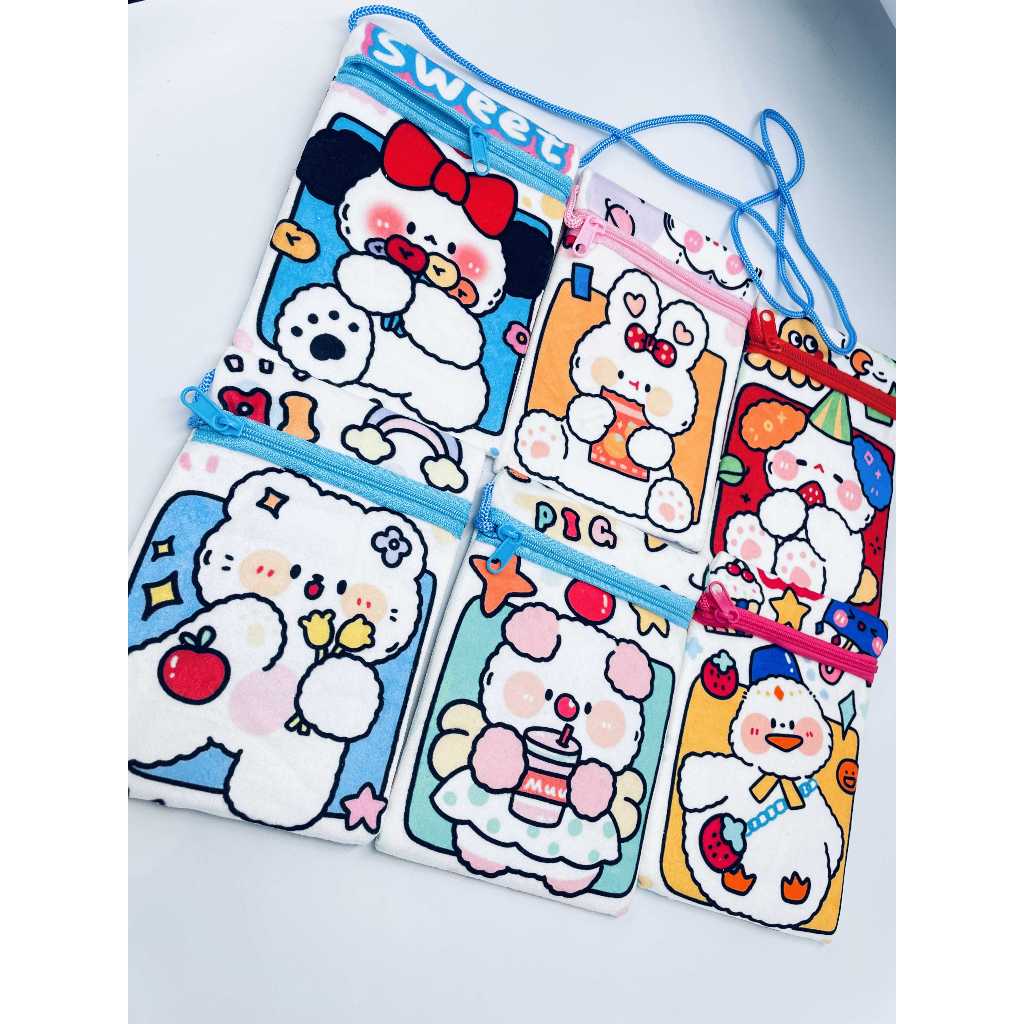 กระเป๋าคล้องคอ ผ้ากำมะหยี่เด็กหญิงและเด็กชายใช้ได้มีสายคล้องคอทุกชิ้น สามารถใส่โทรศัพท์มือถือได้12*17cm ราคา ถูกที่สุด ดีลบีเคเค แกลเลอรีภาพที่ 6